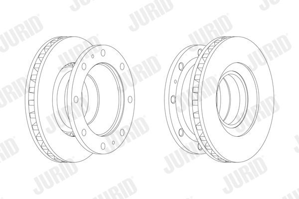 JURID 567125J Bremsscheibe für IVECO EuroCargo I-III LKW in Original Qualität