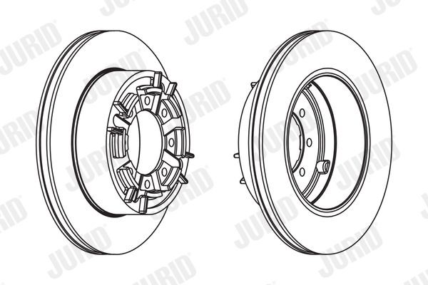 JURID Brake rotors 567128J for IVECO Daily
