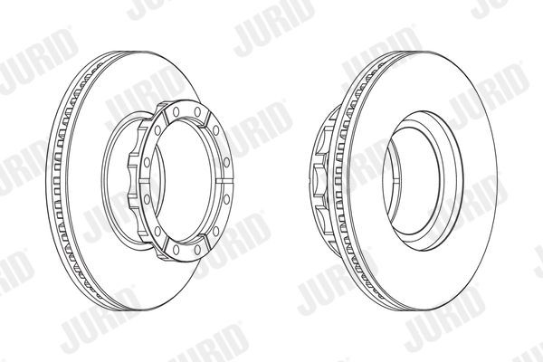 JURID 567135J Bremsscheibe für IVECO EuroCargo I-III LKW in Original Qualität