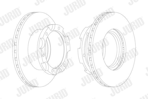 JURID 567150J Bremsscheibe für VOLVO FL 4 LKW in Original Qualität