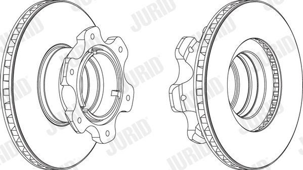 JURID Brake rotors 567763J suitable for MERCEDES-BENZ VARIO