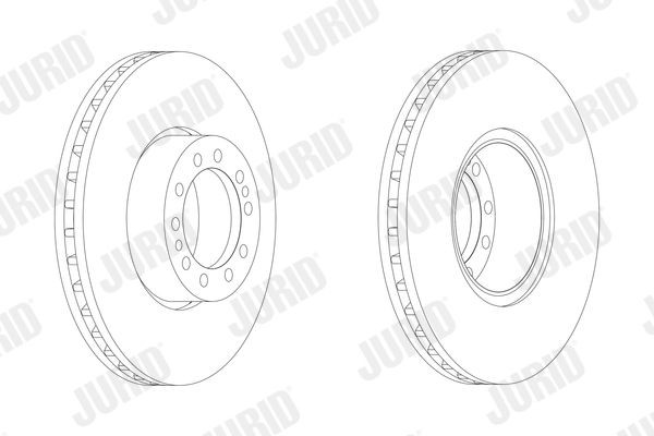 JURID 569113J Bremsscheibe für RENAULT TRUCKS C-Serie LKW in Original Qualität