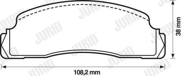 JURID 571244J Brake pad set not prepared for wear indicator, without accessories