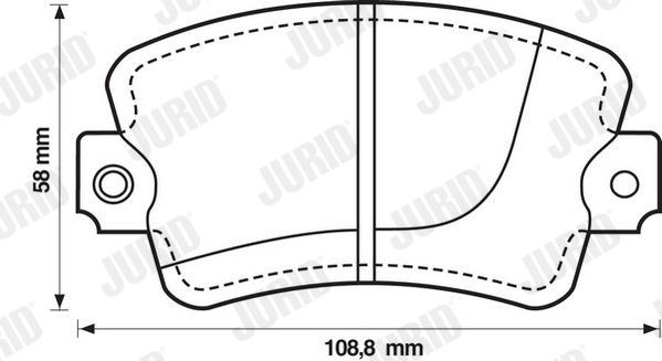 JURID 571246J Brake pad set incl. wear warning contact, with accessories