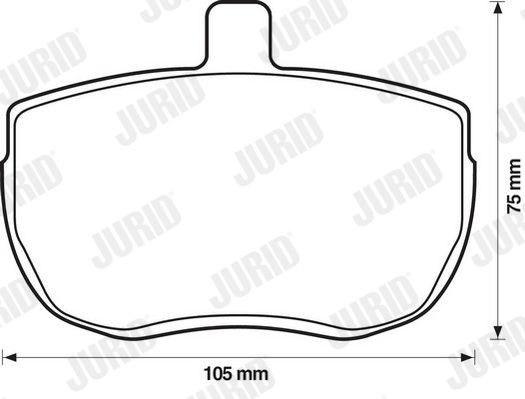 20359 JURID not prepared for wear indicator, without accessories Height 1: 75mm, Width: 102mm, Thickness: 18mm Brake pads 571250D buy