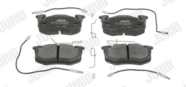 JURID 571302J Brake pad set incl. wear warning contact, with accessories