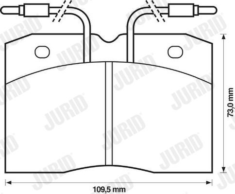JURID 571325J Brake pad set incl. wear warning contact, without accessories