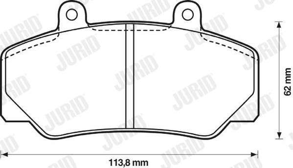 20788 JURID not prepared for wear indicator, without accessories Height 1: 62mm, Height: 62mm, Width: 114mm, Thickness: 16,5mm Brake pads 571370J buy