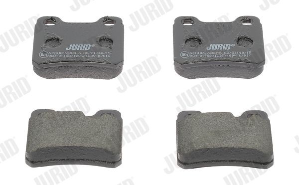JURID 571407J Brake pad set not prepared for wear indicator, without accessories