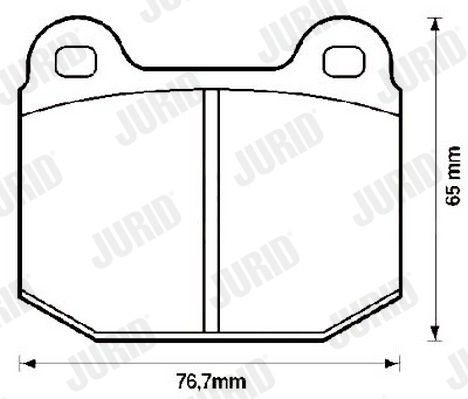 JURID 571543J Brake pad set not prepared for wear indicator