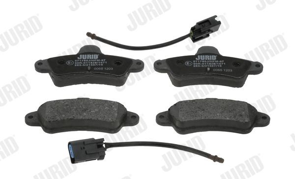 JURID 571755J Brake pad set incl. wear warning contact, without accessories