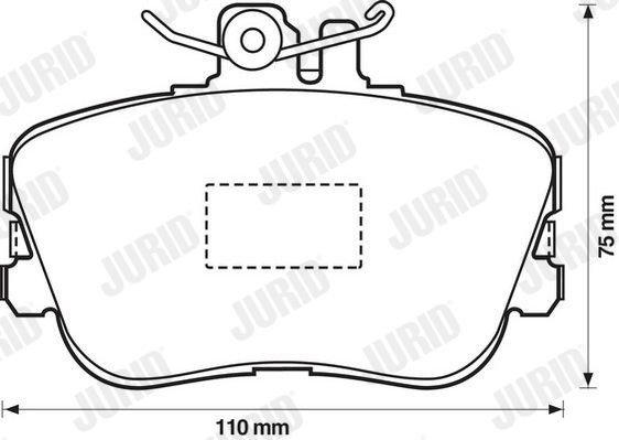 JURID Brake pad kit 571828J suitable for MERCEDES-BENZ C-Class