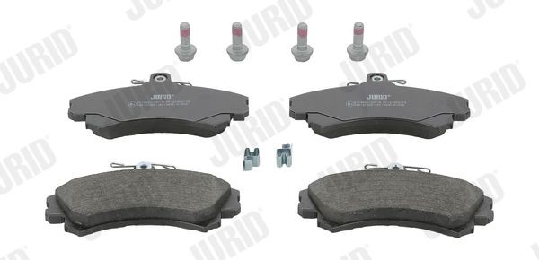571940J JURID Brake pad set MITSUBISHI with acoustic wear warning, with accessories