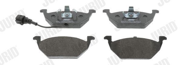 21974 JURID incl. wear warning contact, without accessories Height 1: 54,7mm, Height: 54,7mm, Width: 146mm, Thickness: 19,7mm Brake pads 571971J buy