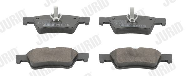 JURID Jurid White Low Dust, Ceramic, prepared for wear indicator Height 1: 59,6mm, Height 2: 57,4mm, Width 1: 140,1mm, Width: 141,3mm, Thickness: 16,7mm Brake pads 571989JC buy