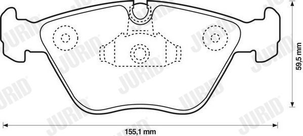 JURID 571994J Brake pad set prepared for wear indicator, without accessories