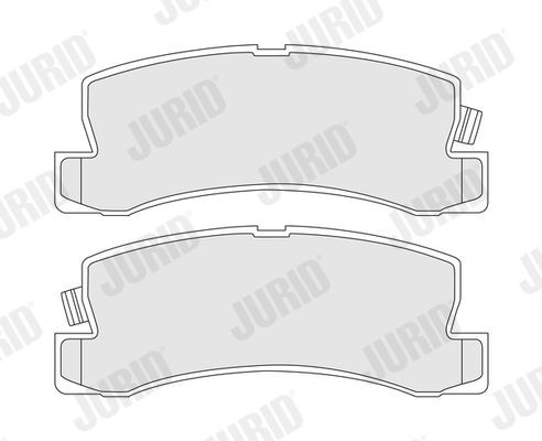 JURID 572188J Brake pad set with acoustic wear warning, without accessories