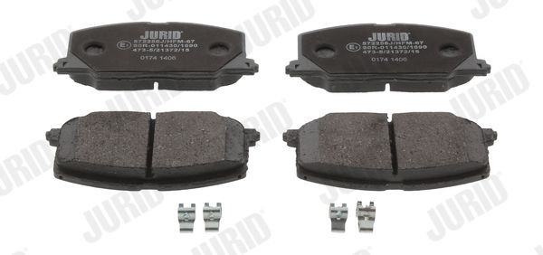 21372 JURID prepared for wear indicator, without accessories Height 1: 54mm, Height: 54mm, Width: 119mm, Thickness: 15mm Brake pads 572256J buy