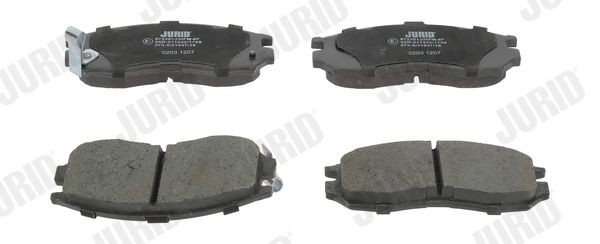 21647 JURID with acoustic wear warning, without accessories Height 1: 50mm, Height: 50mm, Width: 128mm, Thickness: 16mm Brake pads 572381J buy
