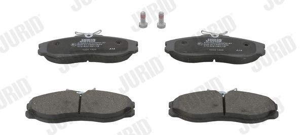 JURID 572382J Brake pad set not prepared for wear indicator, with accessories
