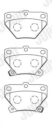 JURID 572450J Brake pad set with acoustic wear warning, without accessories