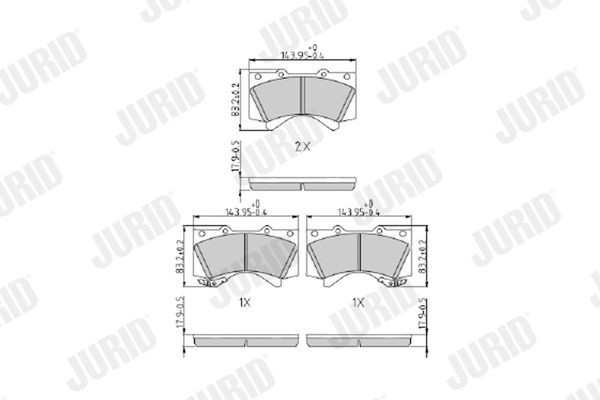 Lexus CT Set of brake pads 7210774 JURID 572599J online buy