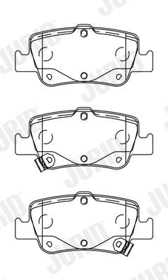 JURID 572601J Brake pad set with acoustic wear warning, without accessories