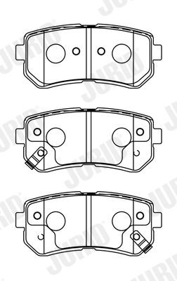 JURID 572604J Brake pad set with acoustic wear warning, without accessories