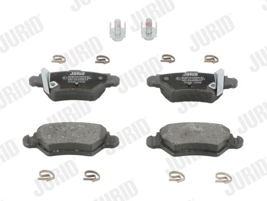 573010J JURID Brake pad set CHRYSLER with acoustic wear warning, with accessories