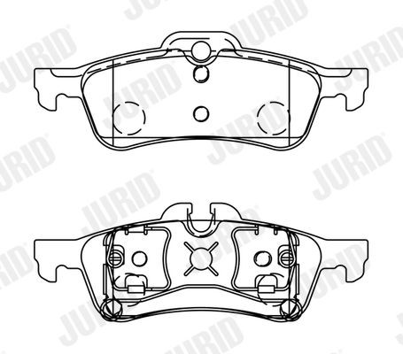 573056J JURID Brake pad set MINI not prepared for wear indicator, with piston clip, without accessories