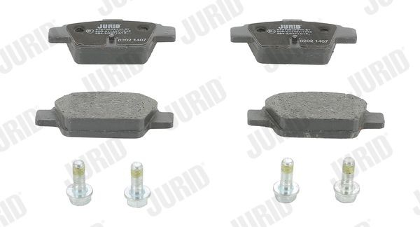 23714 JURID not prepared for wear indicator, with accessories Height 1: 42,9mm, Height: 42,9mm, Width: 95mm, Thickness: 15,8mm Brake pads 573105J buy