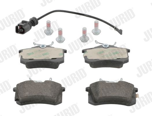 JURID 573112J Brake pad set incl. wear warning contact, with accessories