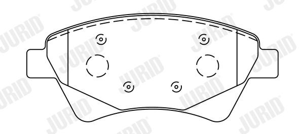 JURID 573124J Brake pad set not prepared for wear indicator, with accessories