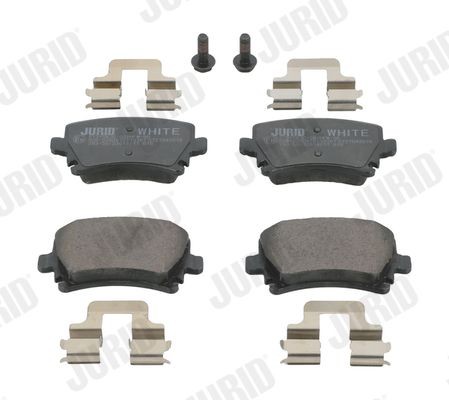 Brake pad JURID Jurid White Low Dust, Ceramic, prepared for wear indicator - 573158JC