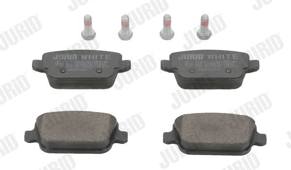 JURID Jurid White Low Dust, Ceramic, not prepared for wear indicator Height 1: 43,2mm, Width: 95,2mm, Thickness: 16mm Brake pads 573263JC buy
