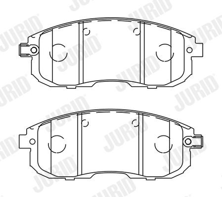 JURID 573304J Brake pad set with acoustic wear warning, without accessories