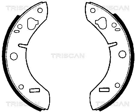 TRISCAN 8100 65011 Brake Shoe Set 203,2 x 38 mm
