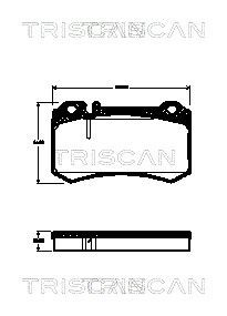 TRISCAN 811023039 Brake pad set A005 420 6120