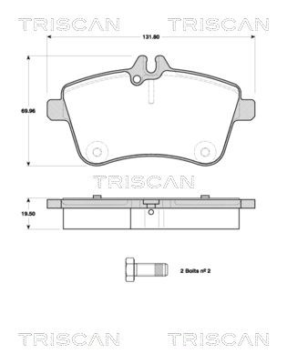 TRISCAN 8110 23053 Brake pad set excl. wear warning contact