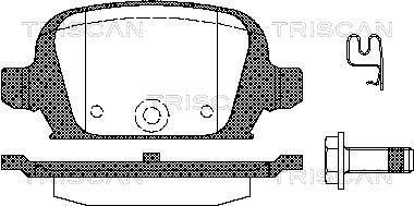 TRISCAN 8110 24021 Brake pad set with acoustic wear warning