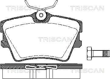 TRISCAN not prepared for wear indicator Height: 57,4mm, Width: 94,9mm, Thickness: 17mm Brake pads 8110 29014 buy