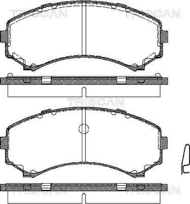 TRISCAN 8110 42017 Brake pad set with acoustic wear warning