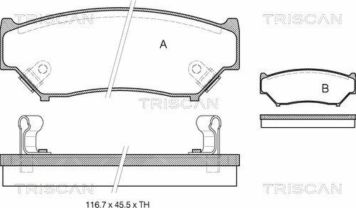 TRISCAN 8110 69001 Brake pad set with acoustic wear warning