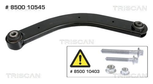 TRISCAN 8500 10545 Suspension arm with rubber mount, Control Arm