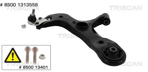 TRISCAN 8500 13558 Suspension arm with ball joint, with rubber mount, Control Arm