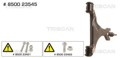 TRISCAN 8500 23545 Suspension arm with ball joint, with rubber mount, Control Arm, Cone Size: 22, 17 mm