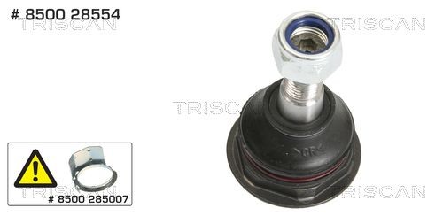 TRISCAN 15,6, 18mm, 38mm Cone Size: 15,6, 18mm Suspension ball joint 8500 28554 buy
