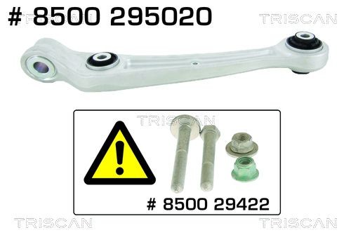 TRISCAN 8500 295020 Suspension arm with rubber mount, Control Arm, Cone Size: 13,7, 20,8 mm