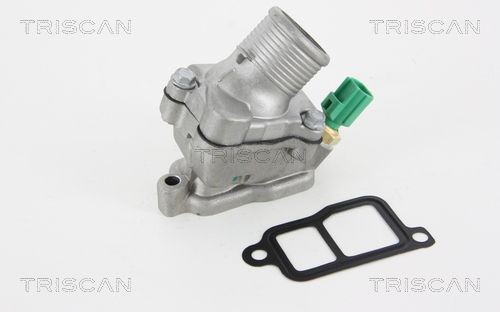 TRISCAN 8620 28490 Engine thermostat Opening Temperature: 90°C, with gaskets/seals, with sensor, Aluminium Housing, Integrated housing