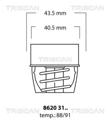 TRISCAN 86203191 Engine thermostat 3267235.4